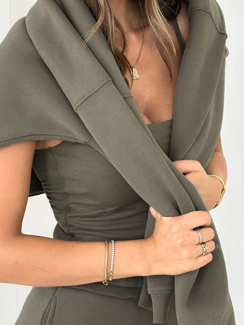 Blakely Basic Oversized Jumper - Safari Green