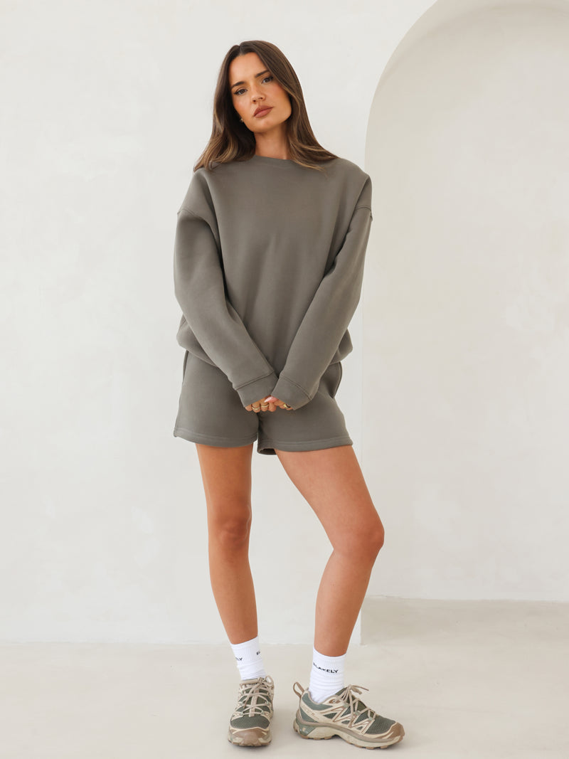 Blakely Basic Oversized Jumper - Safari Green