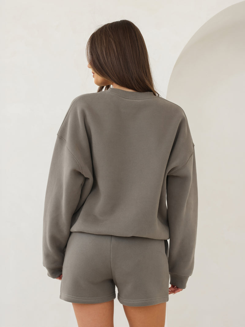 Blakely Basic Oversized Jumper - Safari Green