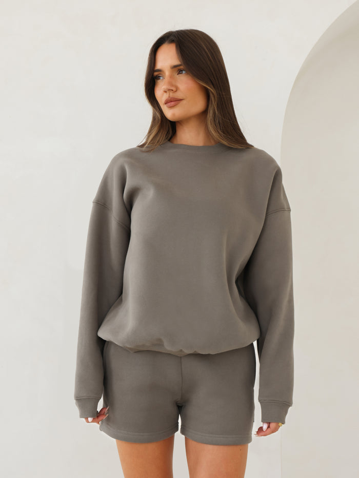 Blakely Basic Oversized Jumper - Safari Green