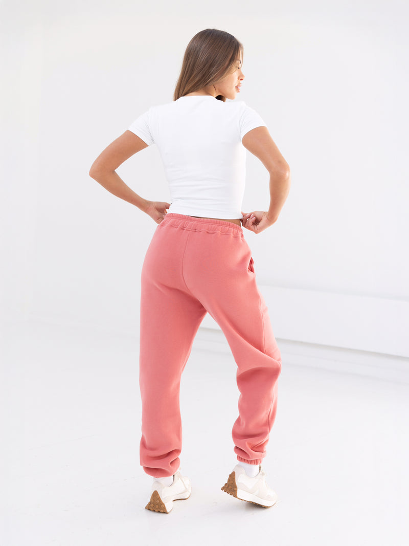 Cloud Print Sweatpants - Sunrise Coral