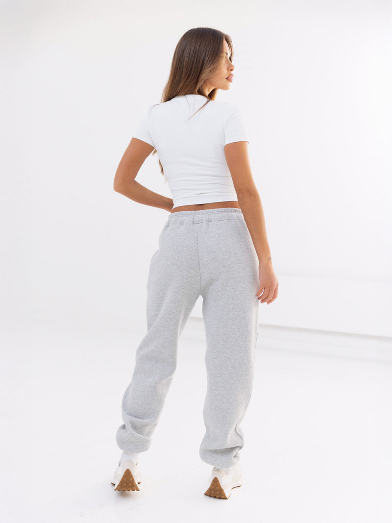 Cloud Print Sweatpants - Marl Grey