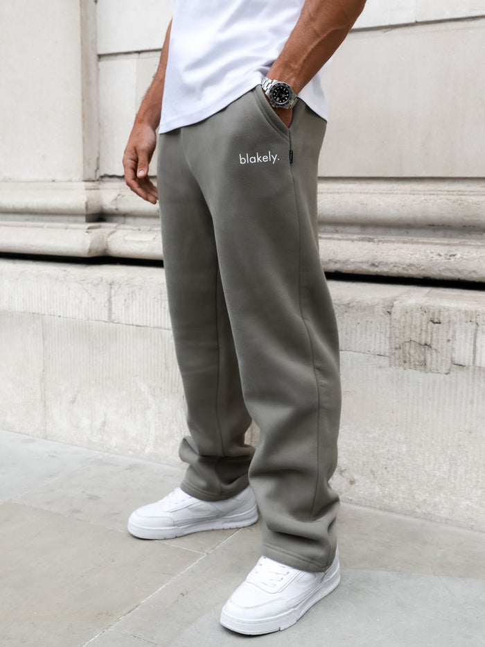 Leo Wide Leg Sweatpants - Safari Green