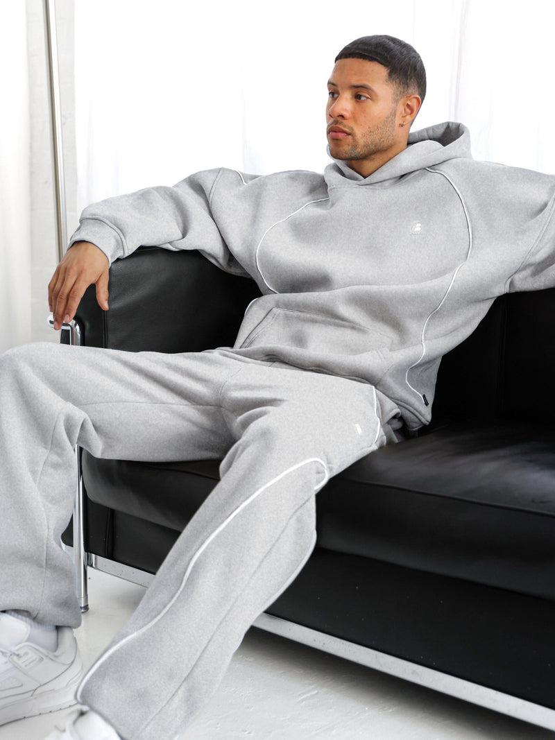 Seam Relaxed Sweatpants - Marl Grey