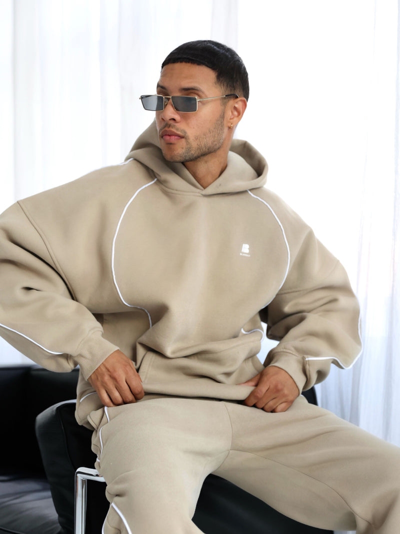 Seam Relaxed Hoodie - Washed Khaki