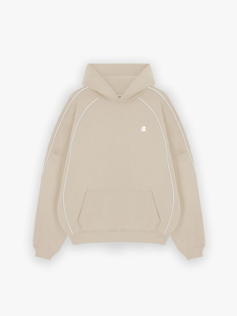 Seam Relaxed Hoodie - Washed Khaki