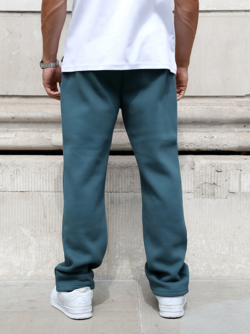 Arlo Wide Leg Sweatpants - Teal Green