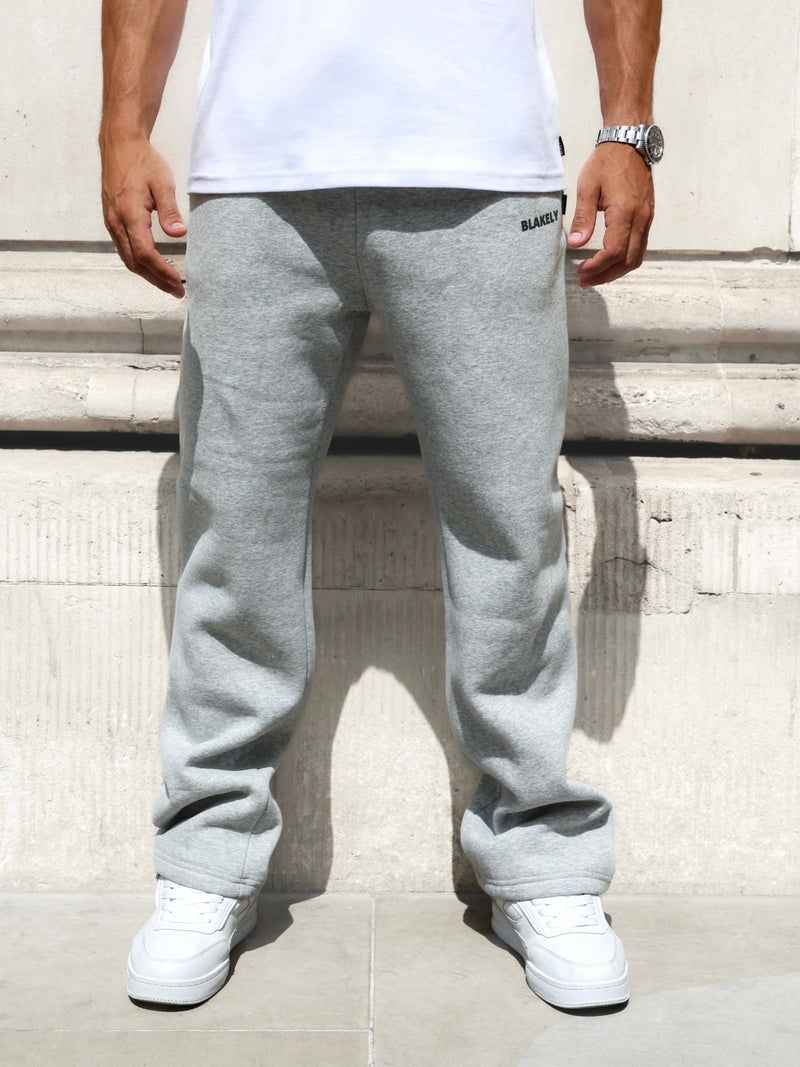 Arlo Wide Leg Sweatpants - Marl Grey