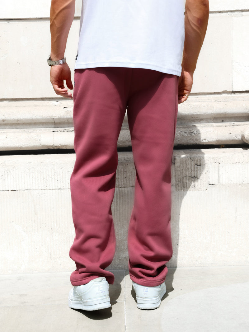 Arlo Wide Leg Sweatpants - Dark Pink