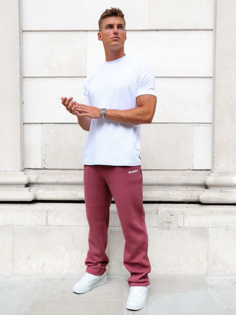 Arlo Wide Leg Sweatpants - Dark Pink