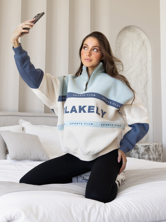 Alpine 1/4 Zip Jumper - Mineral Blue