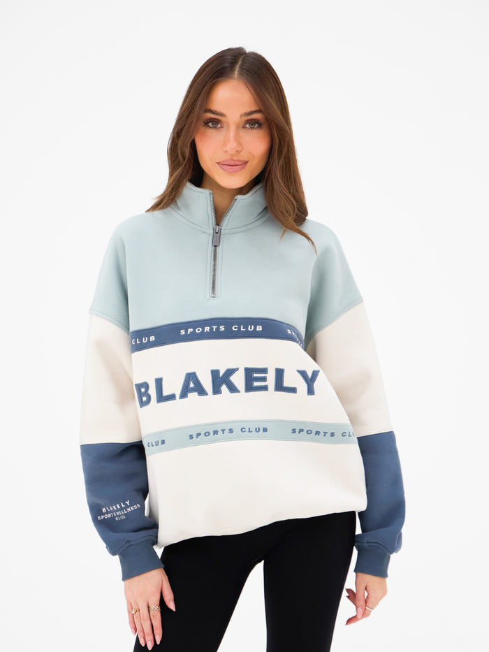Alpine 1/4 Zip Jumper - Mineral Blue