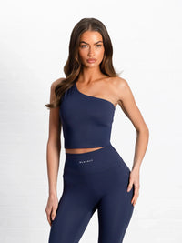SculptForm One Shoulder Vest - True Navy
