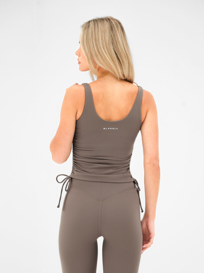 Ultimate Ruched Vest - Ash Brown