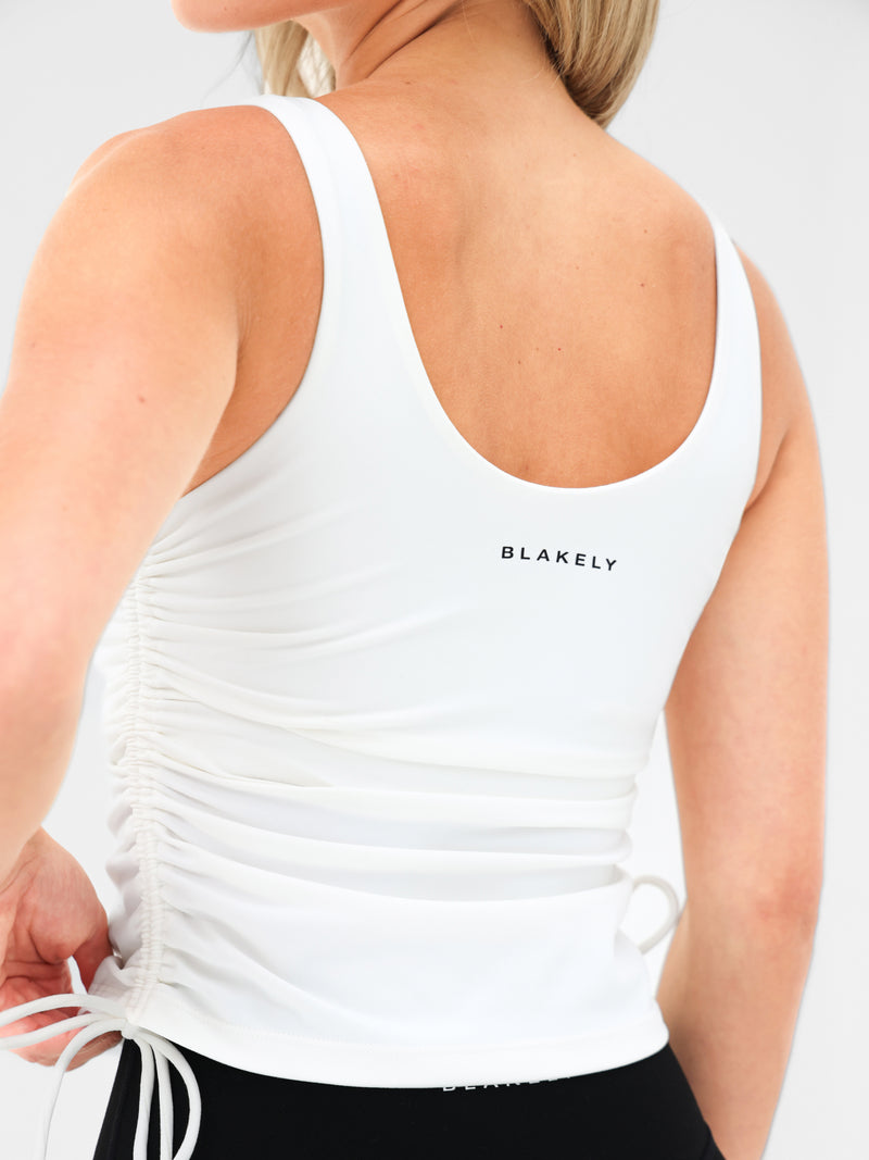 Ultimate Ruched Vest - White