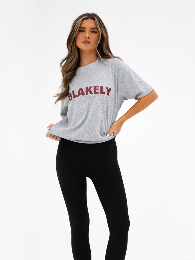 Sophia Oversized T-Shirt - Marl Grey