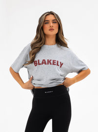 Sophia Oversized T-Shirt - Marl Grey