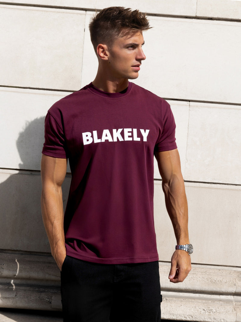 Raife Relaxed T-Shirt - Burgundy