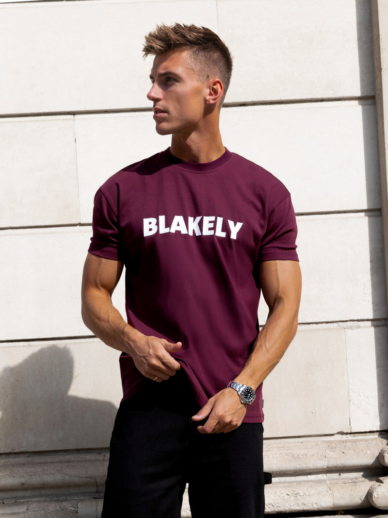 Raife Relaxed T-Shirt - Burgundy