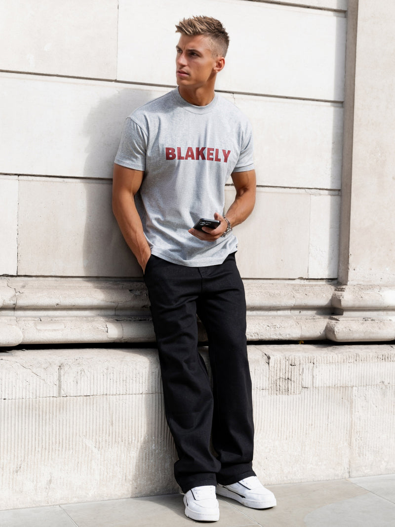 Raife Relaxed T-Shirt - Marl Grey