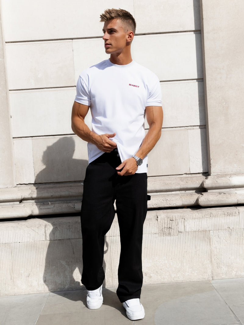 Rhys Relaxed T-Shirt - White & Red