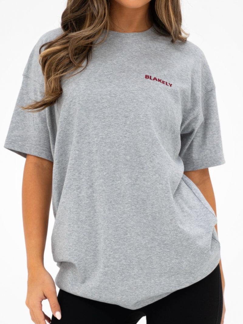 Isla Oversized T-Shirt - Marl Grey
