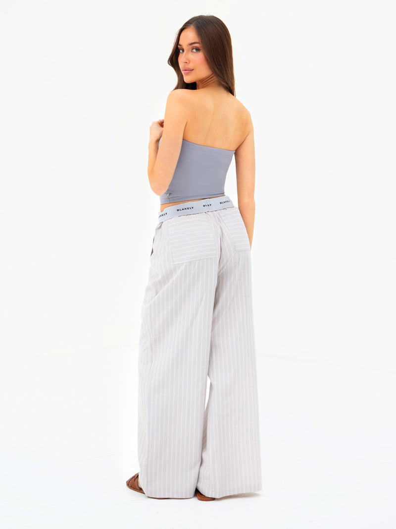 Elodie Stripe Trousers - Light Lilac