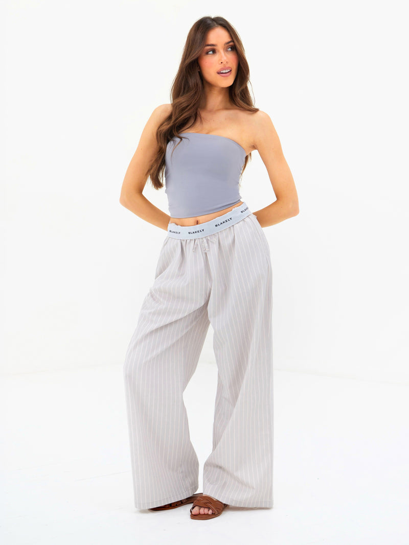 Elodie Stripe Trousers - Light Lilac