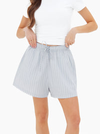 Elodie Stripe Shorts - Grey
