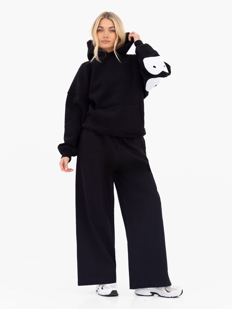 Maya Wide Leg Trousers - Black