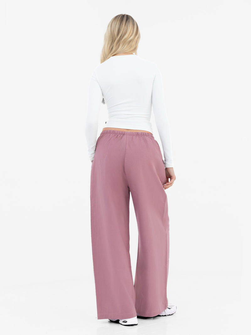 Maya Wide Leg Trousers - Dusty Pink