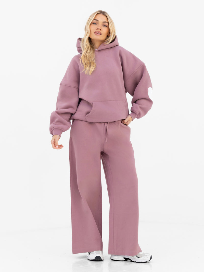 Maya Wide Leg Trousers - Dusty Pink