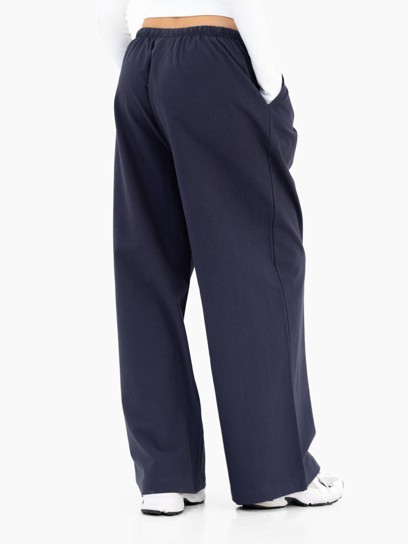 Maya Wide Leg Trousers - True Navy