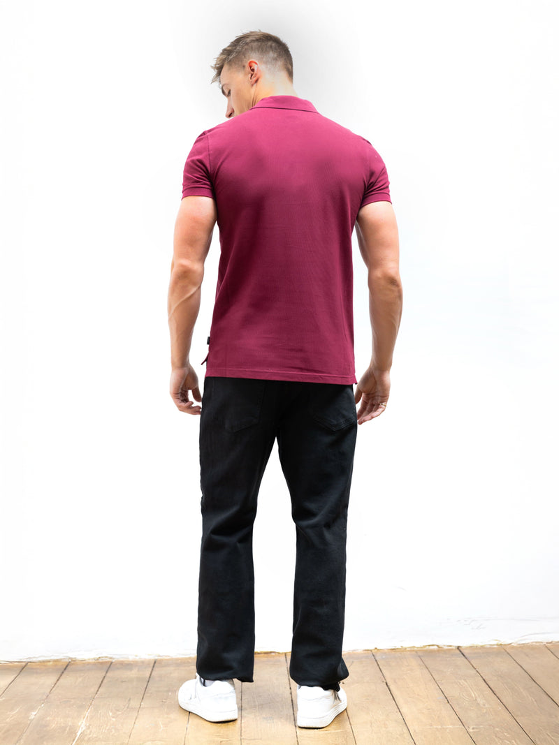 Anchor Polo Shirt - Burgundy