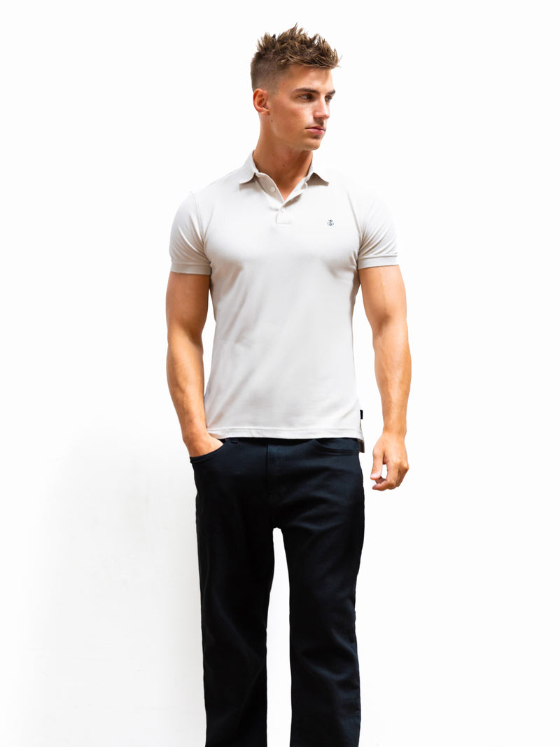 Anchor Polo Shirt - Stone