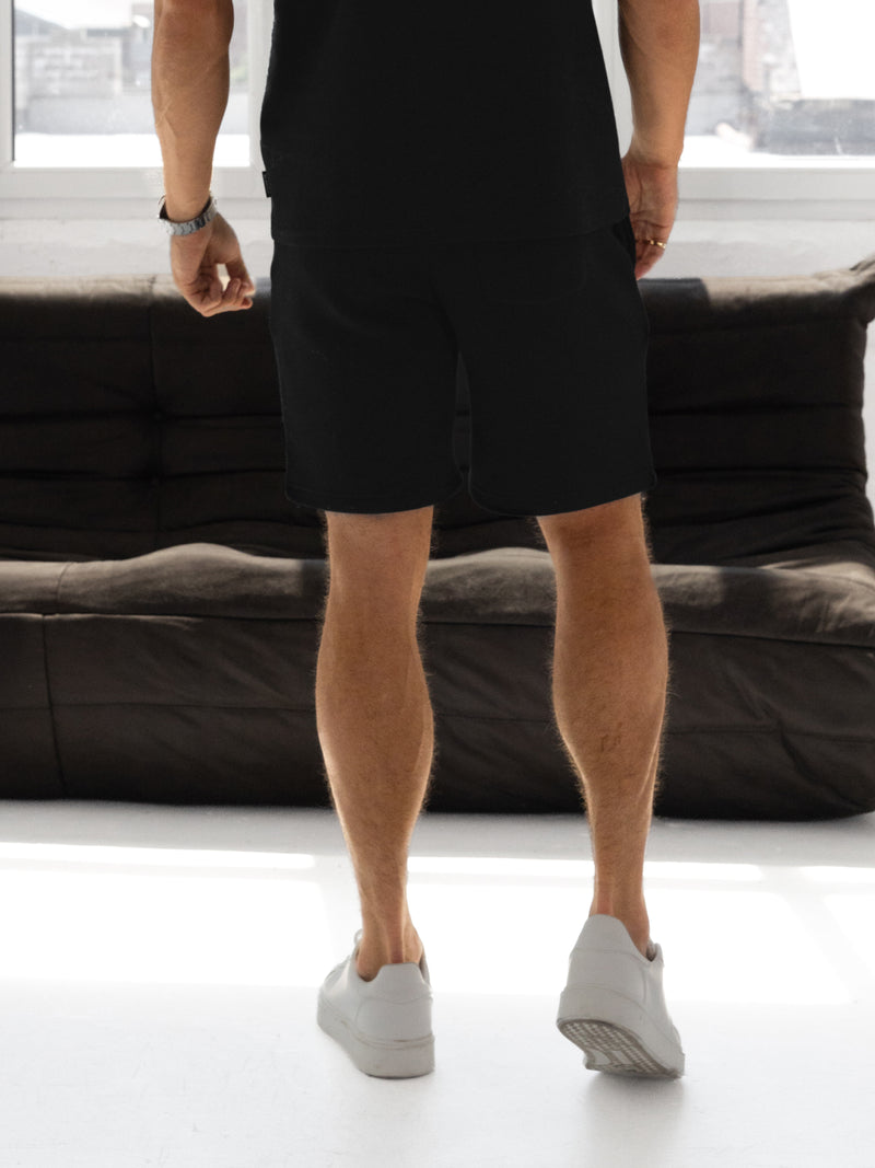 Blakely Basic Relaxed Jogger Shorts - Black
