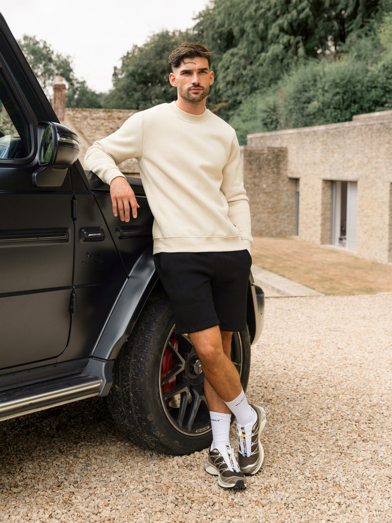 Blakely Basic Relaxed Jogger Shorts - Black