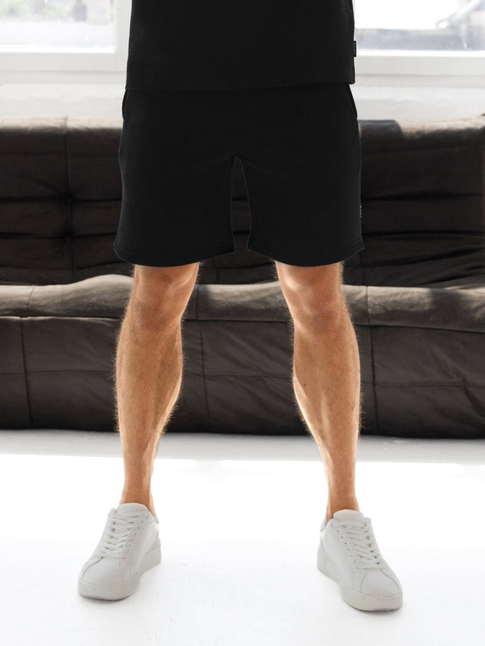 Blakely Basic Relaxed Jogger Shorts - Black