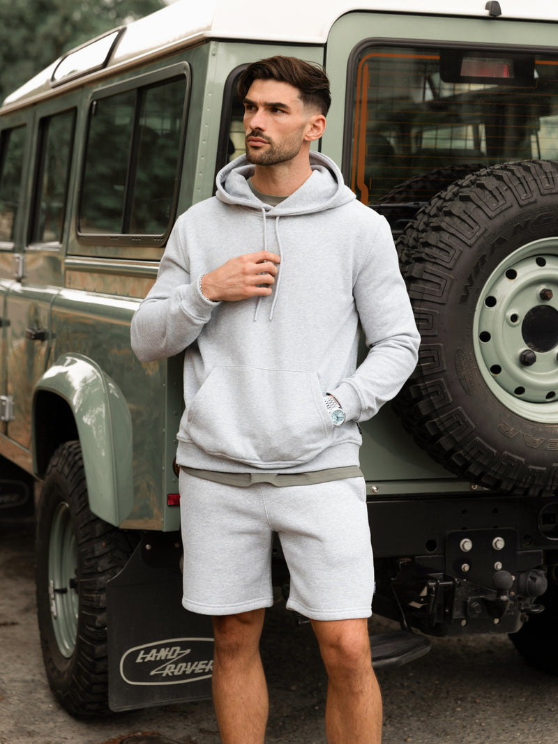 Blakely Basic Relaxed Jogger Shorts - Marl Grey