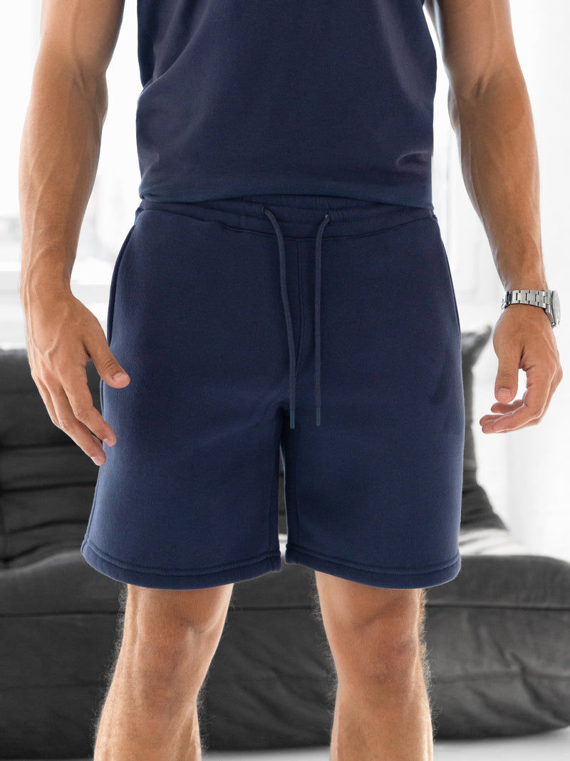 Blakely Basic Relaxed Jogger Shorts - True Navy