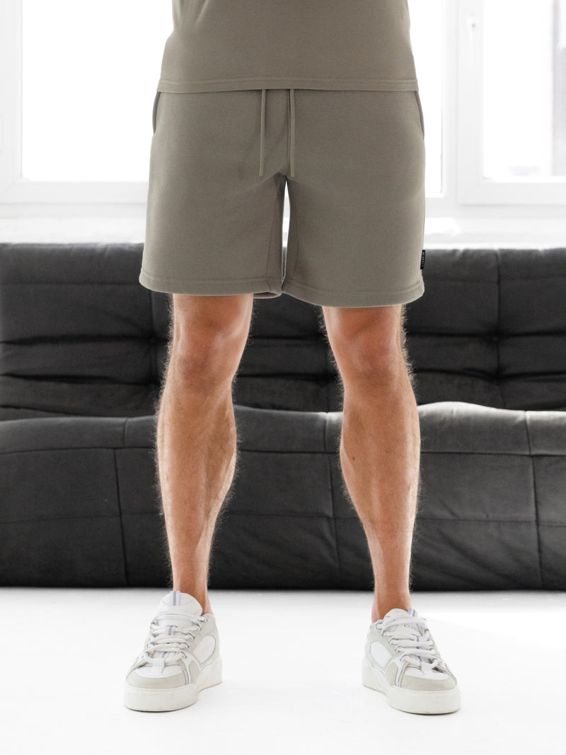 Blakely Basic Relaxed Jogger Shorts - Safari Green