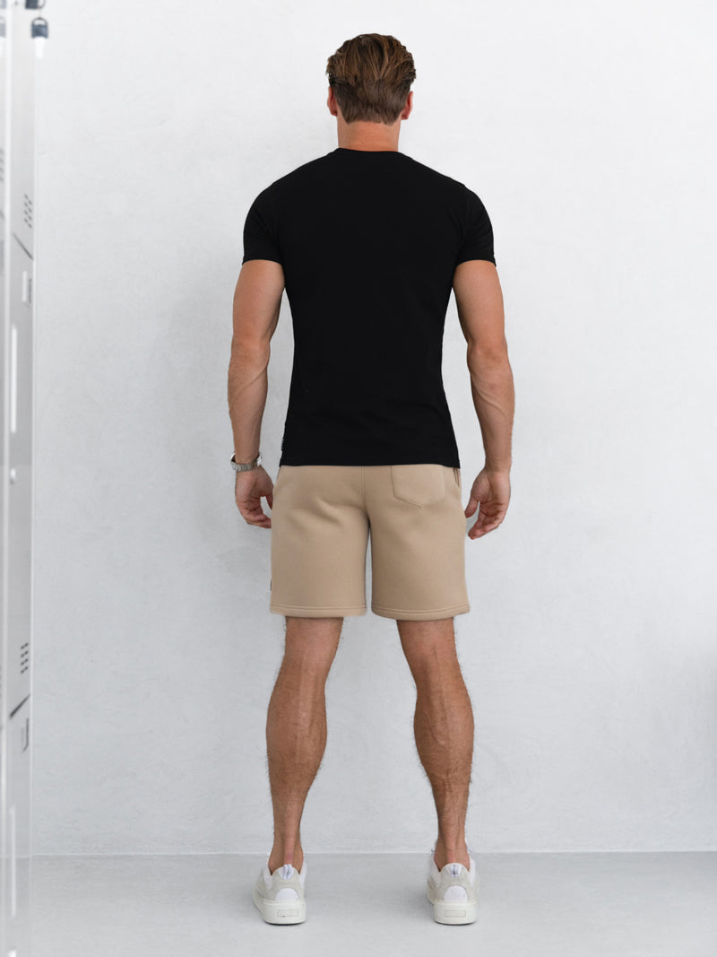 Blakely Basic Relaxed Jogger Shorts - Light Tan