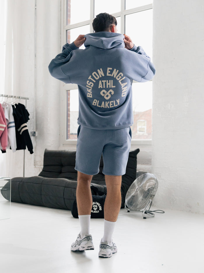 Briston Relaxed Jogger Shorts - Steel Blue