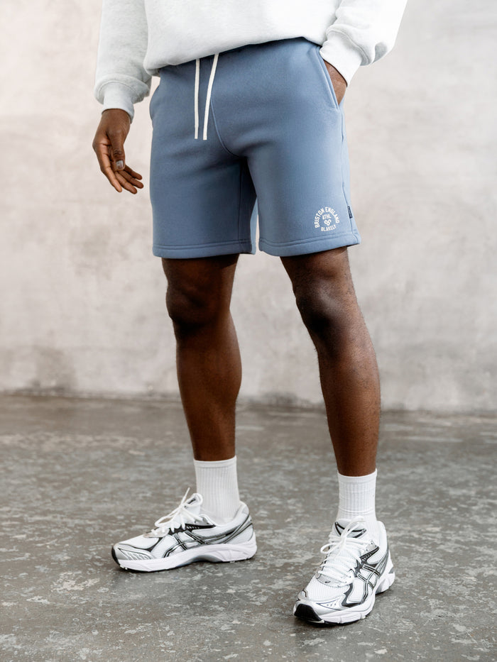 Briston Relaxed Jogger Shorts - Steel Blue