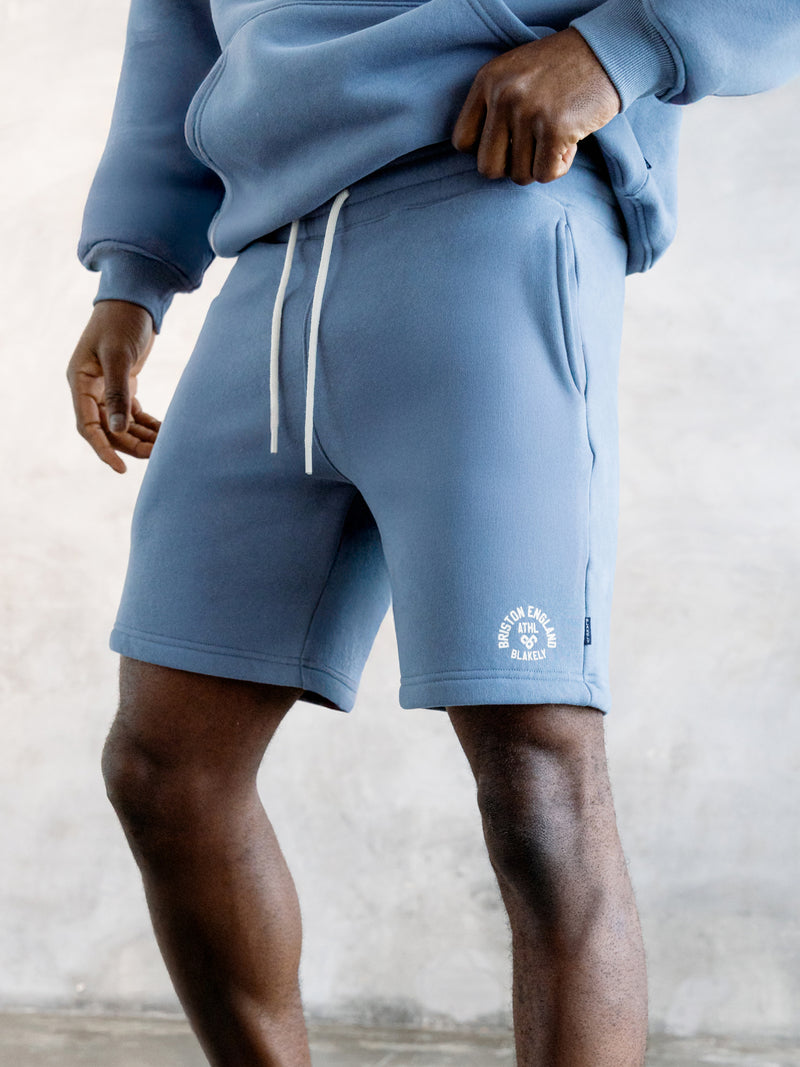 Briston Relaxed Jogger Shorts - Steel Blue