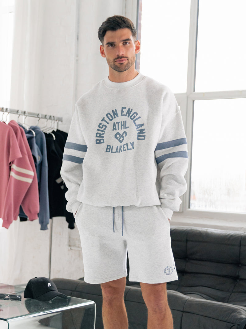 Briston Relaxed Jogger Shorts - Marl White