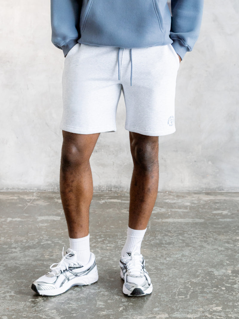 Briston Relaxed Jogger Shorts - Marl White