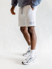 Briston Relaxed Jogger Shorts - Marl White