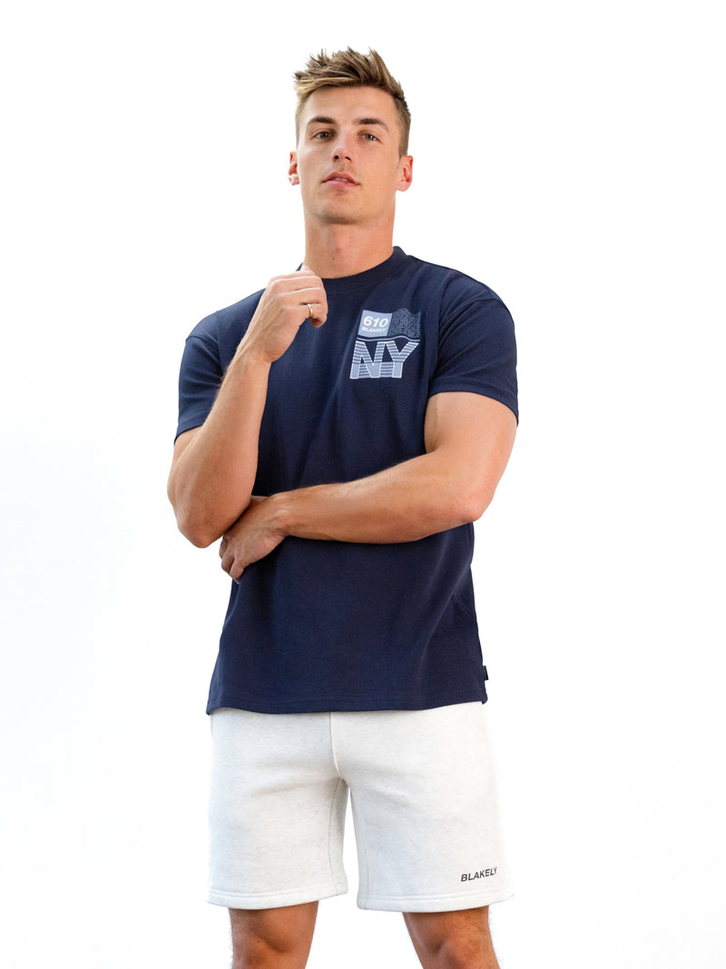 Italic Relaxed Jogger Shorts - Marl White