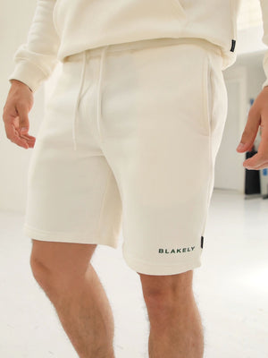 Riviera Initial Jogger Shorts - Ivory